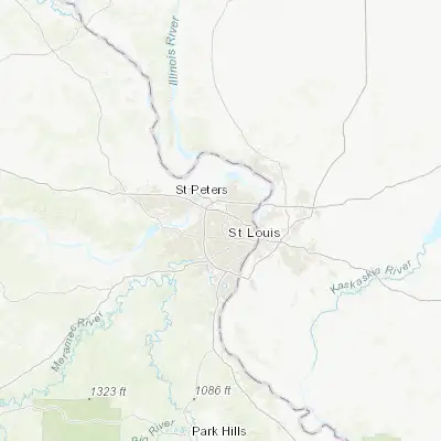 Map showing location of Overland (38.701160, -90.362340)