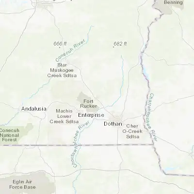 Map showing location of Ozark (31.459060, -85.640490)