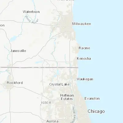 Map showing location of Paddock Lake (42.577520, -88.105090)