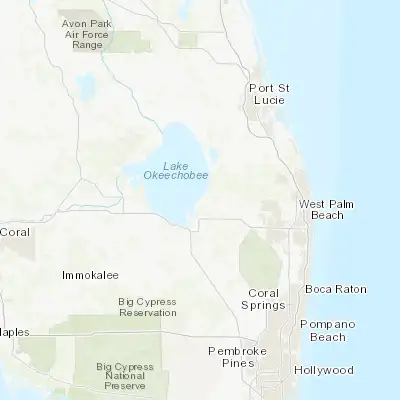 Map showing location of Pahokee (26.820060, -80.665340)