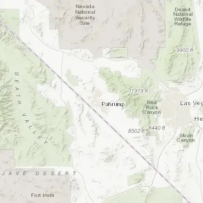 Map showing location of Pahrump (36.208290, -115.983910)