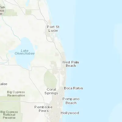 Map showing location of Palm Beach Gardens (26.823390, -80.138650)