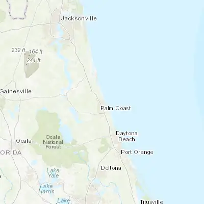 Map showing location of Palm Coast (29.584970, -81.207840)