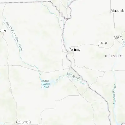 Map showing location of Palmyra (39.794210, -91.523210)