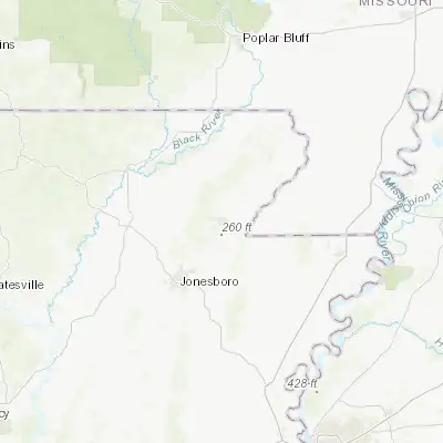 Map showing location of Paragould (36.058400, -90.497330)