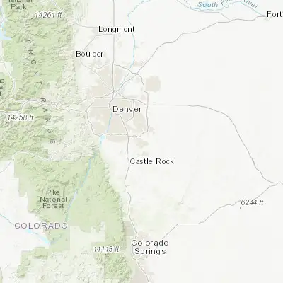 Map showing location of Parker (39.518600, -104.761360)