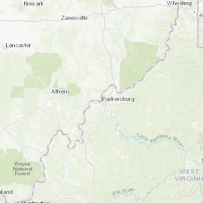 Map showing location of Parkersburg (39.266740, -81.561510)