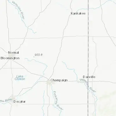 Map showing location of Paxton (40.460310, -88.095320)