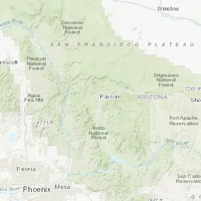 Map showing location of Payson (34.230870, -111.325140)