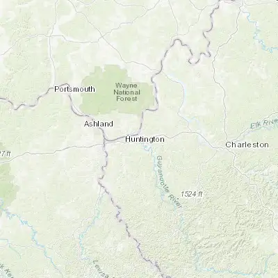 Map showing location of Pea Ridge (38.413970, -82.319870)