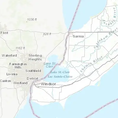 Map showing location of Pearl Beach (42.626700, -82.597690)
