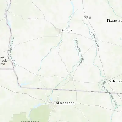 Map showing location of Pelham (31.128020, -84.153040)