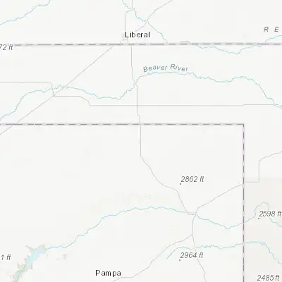 Map showing location of Perryton (36.400030, -100.802650)
