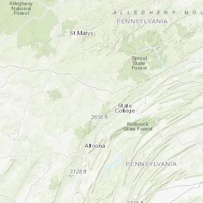 Map showing location of Philipsburg (40.896450, -78.220570)