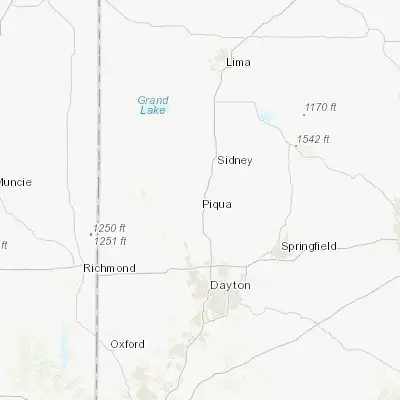 Map showing location of Piqua (40.144770, -84.242440)
