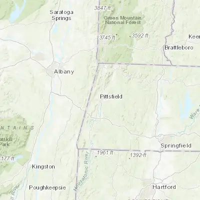 Map showing location of Pittsfield (42.450080, -73.245380)