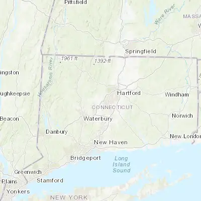 Map showing location of Plainville (41.674540, -72.858160)