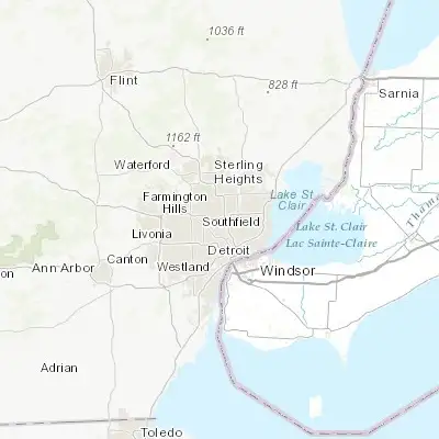 Map showing location of Pleasant Ridge (42.471150, -83.142150)