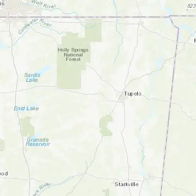 Map showing location of Pontotoc (34.247880, -88.998670)
