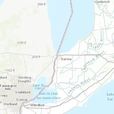 Map showing location of Port Huron (42.970860, -82.424910)