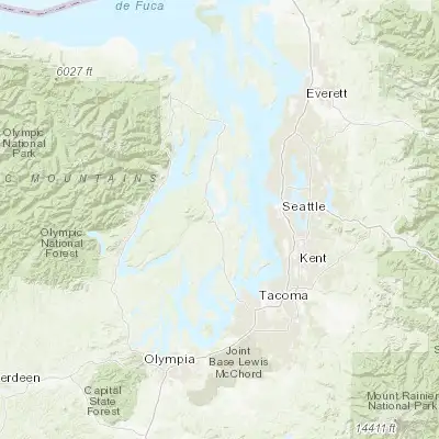 Map showing location of Port Orchard (47.540370, -122.636250)