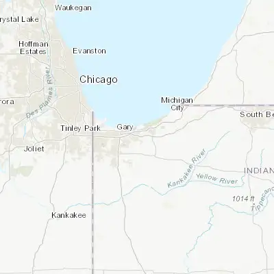 Map showing location of Portage (41.575870, -87.176150)