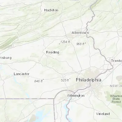 Map showing location of Pottstown (40.245370, -75.649630)