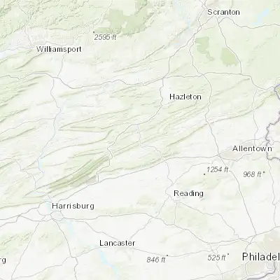 Map showing location of Pottsville (40.685650, -76.195500)