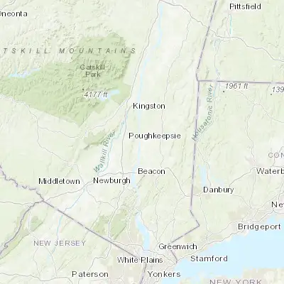 Map showing location of Poughkeepsie (41.700370, -73.920970)