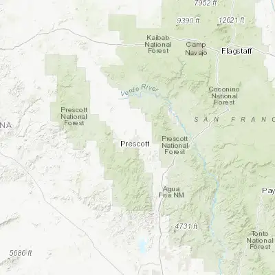 Map showing location of Prescott Valley (34.610020, -112.315720)