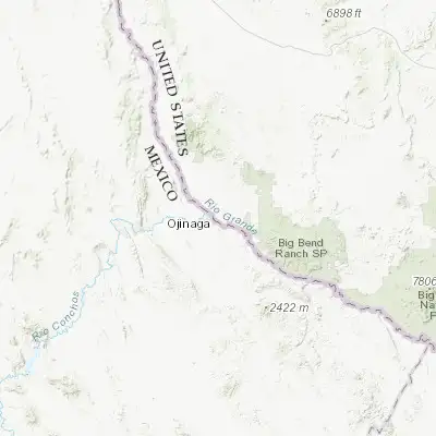 Map showing location of Presidio (29.560740, -104.372150)