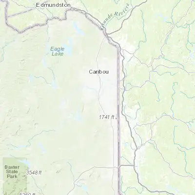 Map showing location of Presque Isle (46.681150, -68.015860)