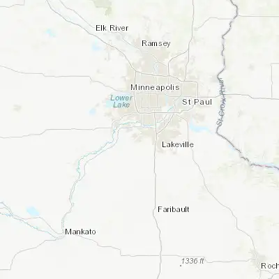 Map showing location of Prior Lake (44.713300, -93.422730)