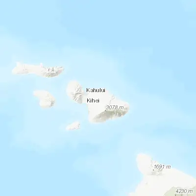 Map showing location of Pukalani (20.836670, -156.336670)