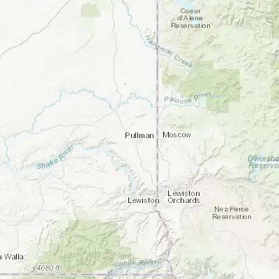Map showing location of Pullman (46.731270, -117.179620)
