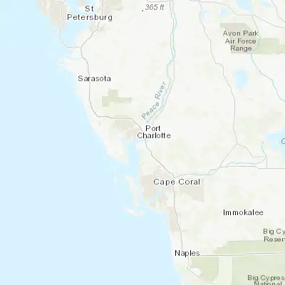 Map showing location of Punta Gorda (26.929780, -82.045370)
