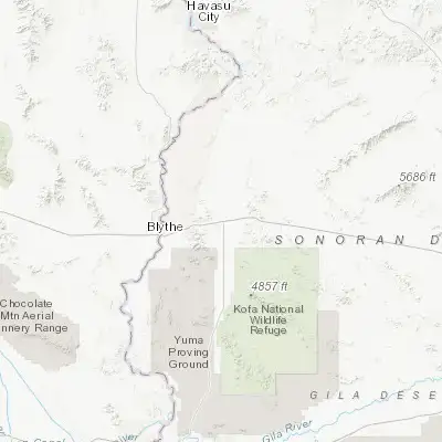 Map showing location of Quartzsite (33.663910, -114.229950)