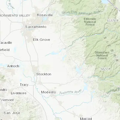 Map showing location of Rancho Calaveras (38.127420, -120.858270)