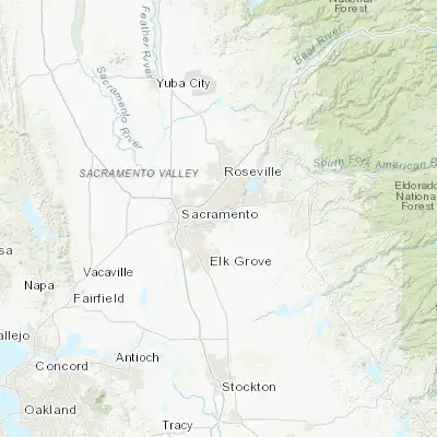 Map showing location of Rancho Cordova (38.589070, -121.302730)