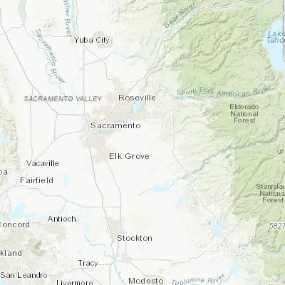 Map showing location of Rancho Murieta (38.501850, -121.094670)