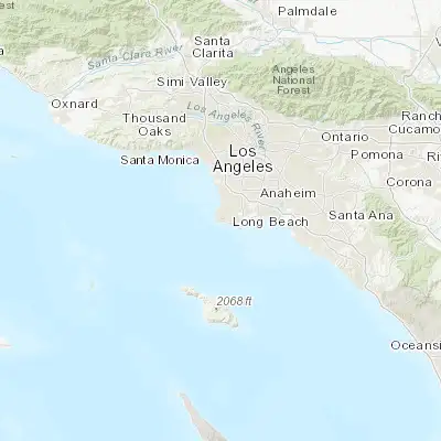 Map showing location of Rancho Palos Verdes (33.744460, -118.387020)
