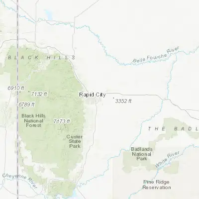 Map showing location of Rapid Valley (44.062490, -103.146290)