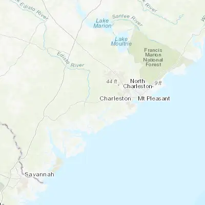 Map showing location of Ravenel (32.763230, -80.250100)
