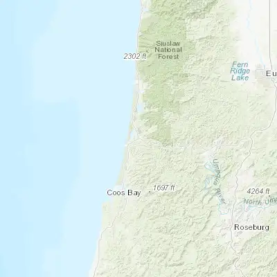 Map showing location of Reedsport (43.702340, -124.096780)