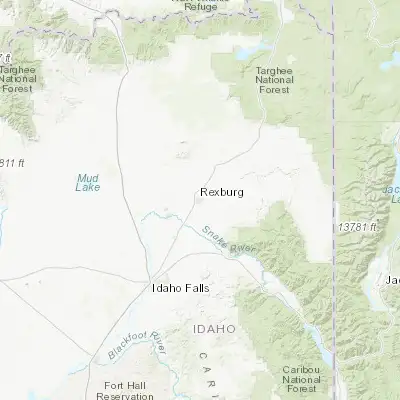 Map showing location of Rexburg (43.826020, -111.789690)