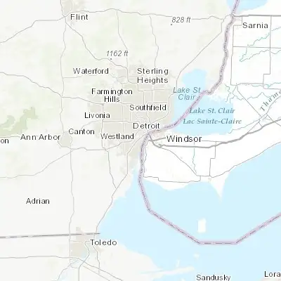 Map showing location of River Rouge (42.273370, -83.134370)
