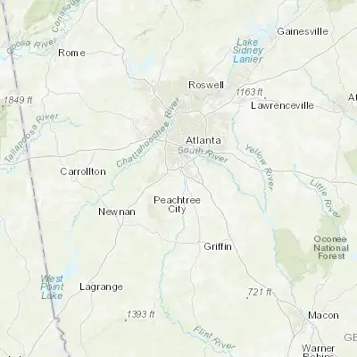 Map showing location of Riverdale (33.572610, -84.413260)
