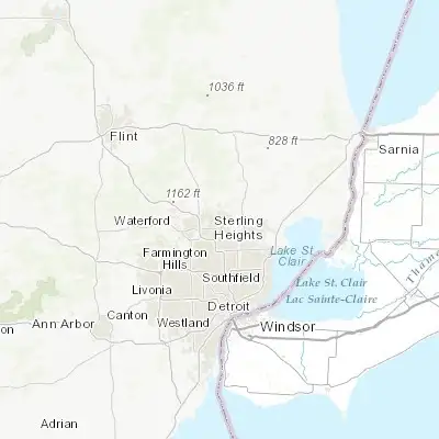 Map showing location of Rochester (42.680590, -83.133820)