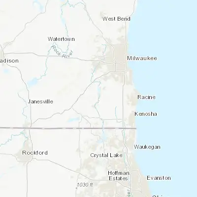 Map showing location of Rochester (42.741410, -88.224260)