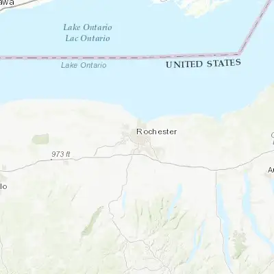 Map showing location of Rochester (43.154780, -77.615560)